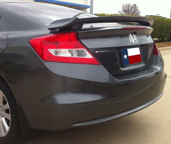 Honda Civic Coupe Custom Post No Light Spoiler (2012-2015)