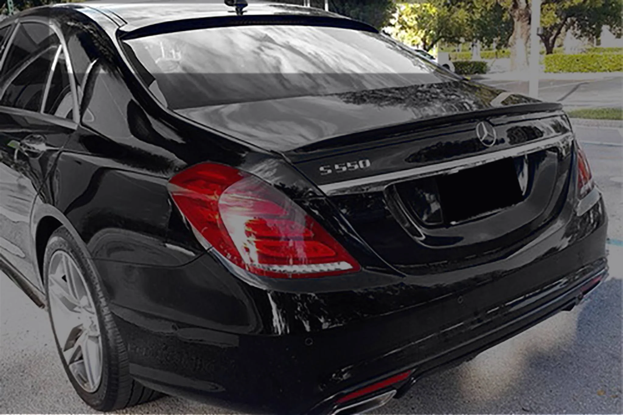 Mercedes S Class Factory Window No Light Spoiler (2014-2020)